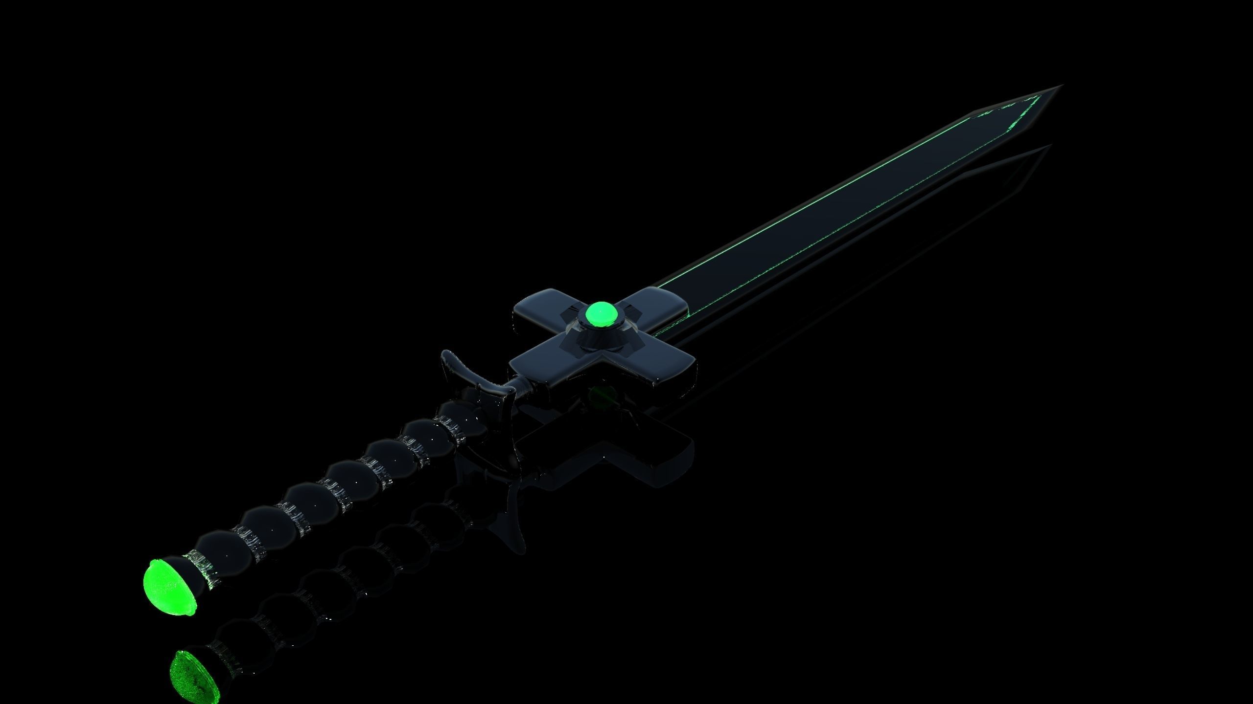Sci-fi Sword Low-poly 3D model_4