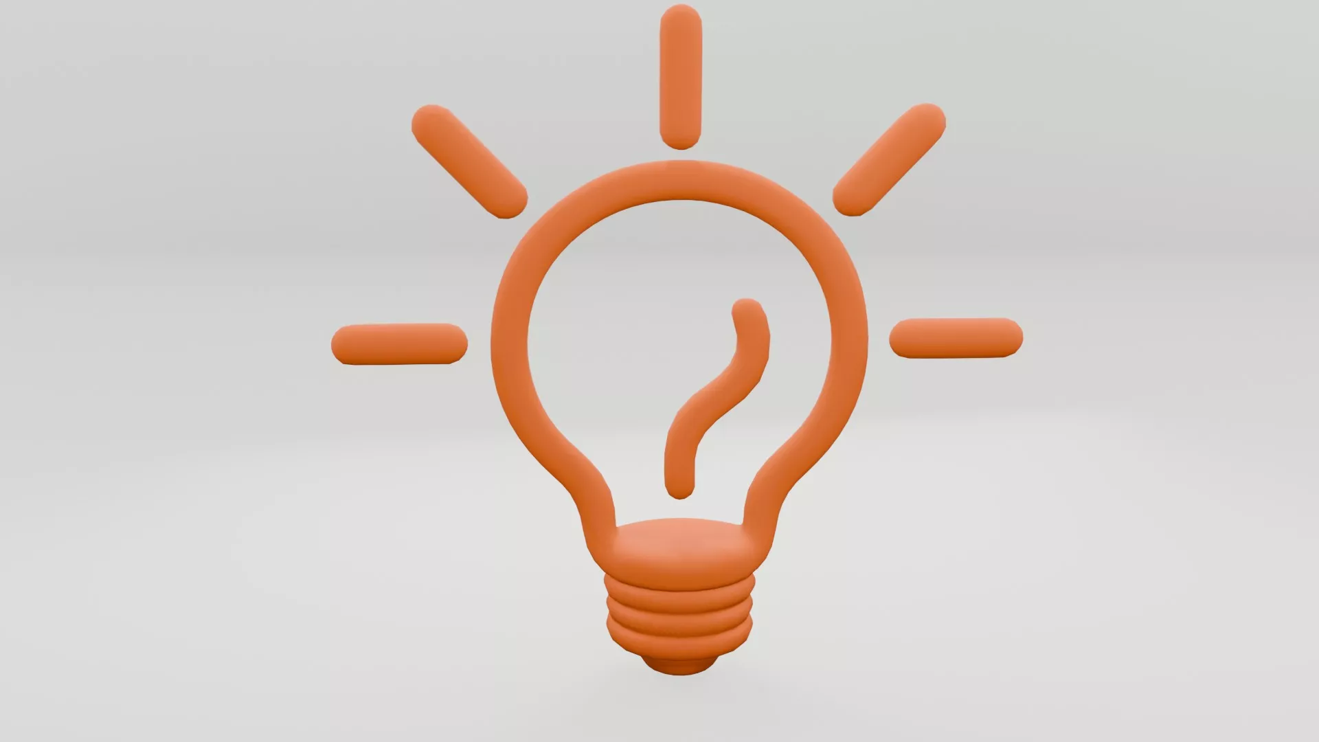 Idea Bulb Icon Low-poly 3D model