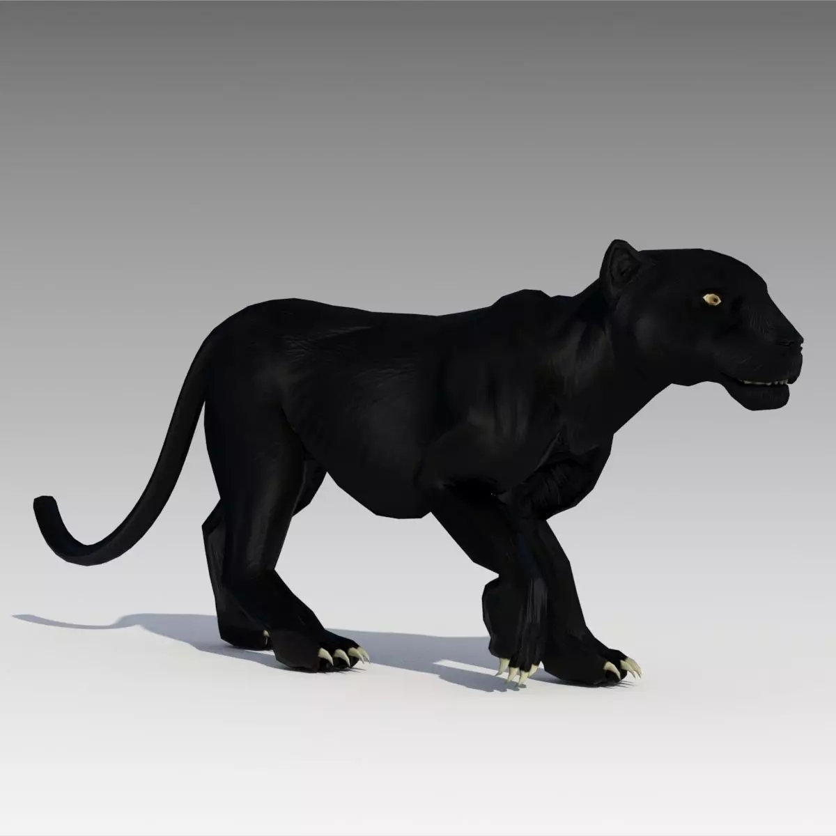 Black Panther Animated Low-poly 3D model_0