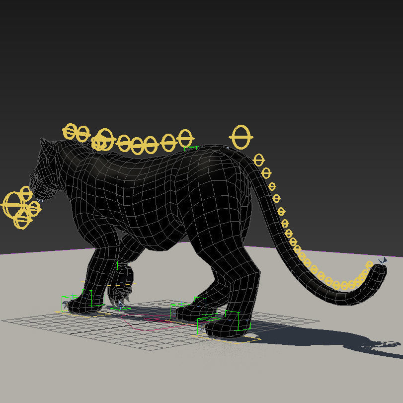 Black Panther Animated Low-poly 3D model_6