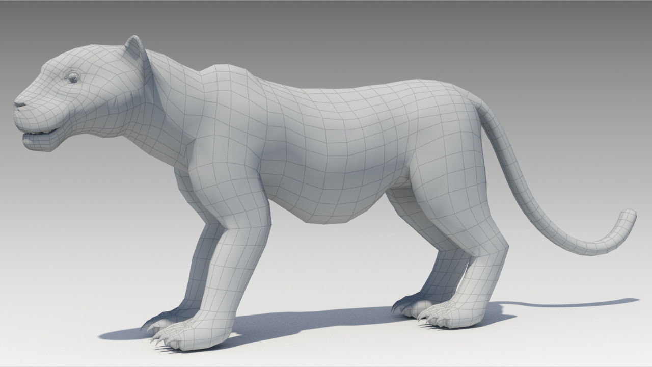 Black Panther Animated Low-poly 3D model_5