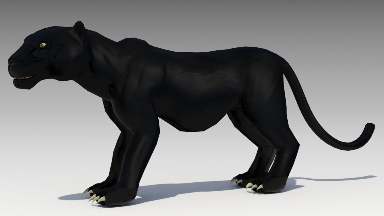 Black Panther Animated Low-poly 3D model_4
