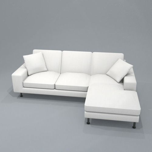 white chaise corner sofa h80 w232 d152 cm