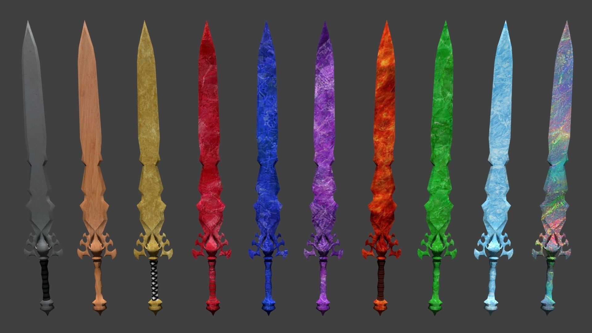 Mega Melee Weapon Pack Low-poly 3D model_5