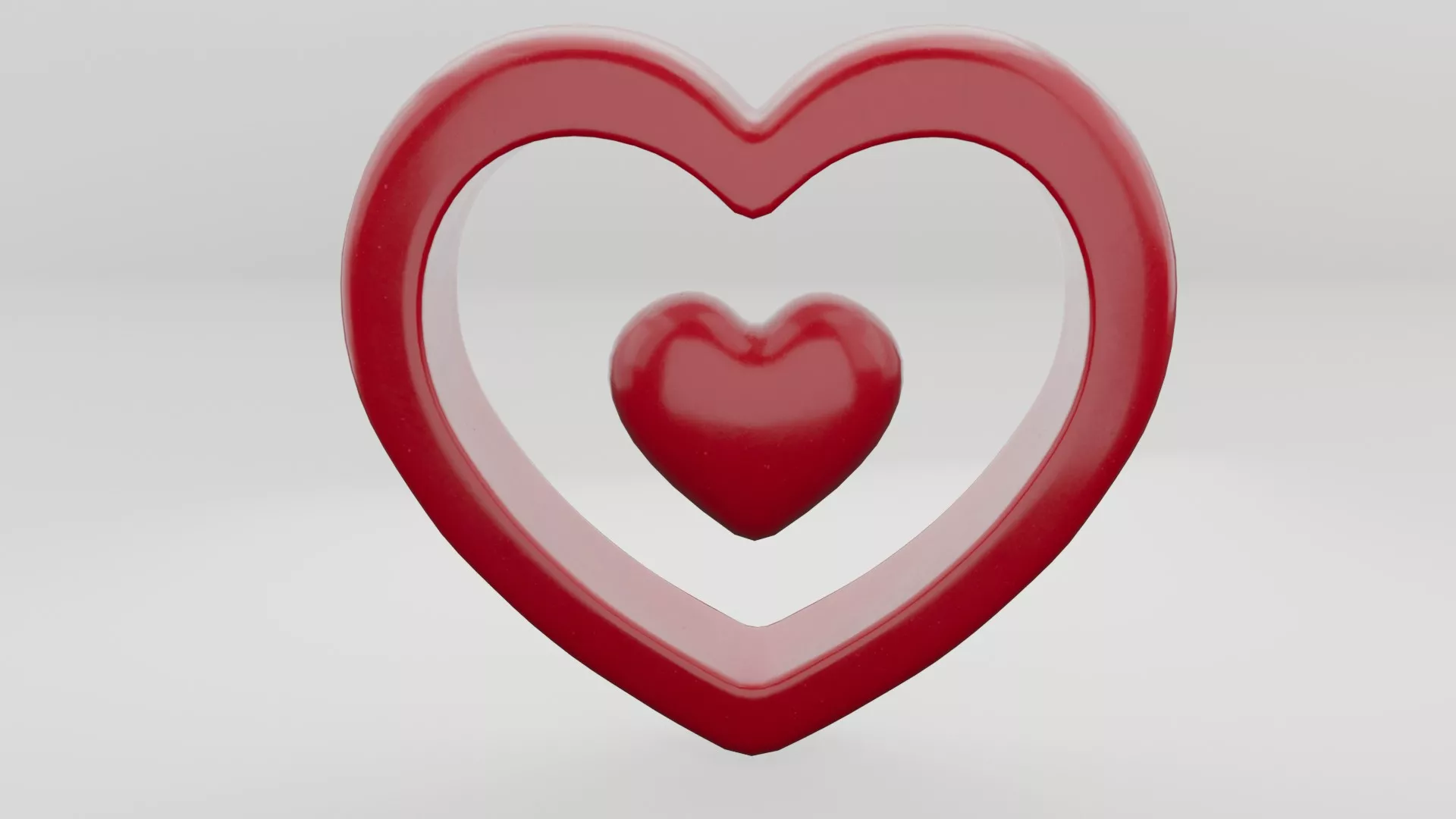 Heart Icon Low-poly 3D model