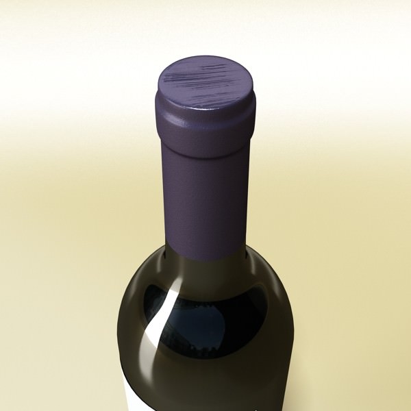 6 Wine Bottles Collection 3D model_33