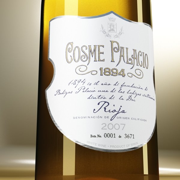 6 Wine Bottles Collection 3D model_14