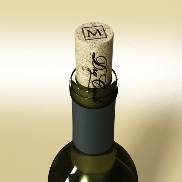 6 Wine Bottles Collection 3D model_25