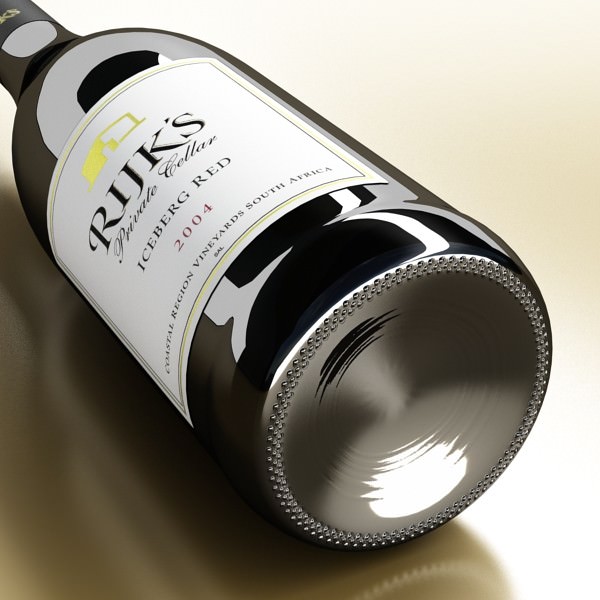 6 Wine Bottles Collection 3D model_59