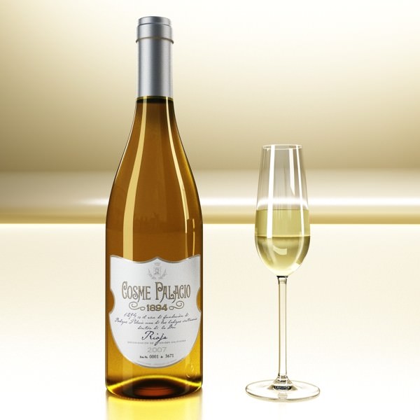 6 Wine Bottles Collection 3D model_9