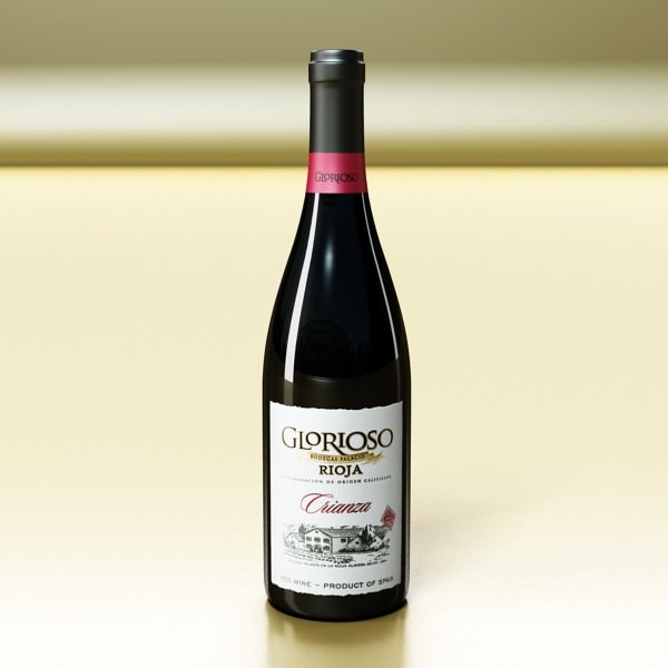 6 Wine Bottles Collection 3D model_6