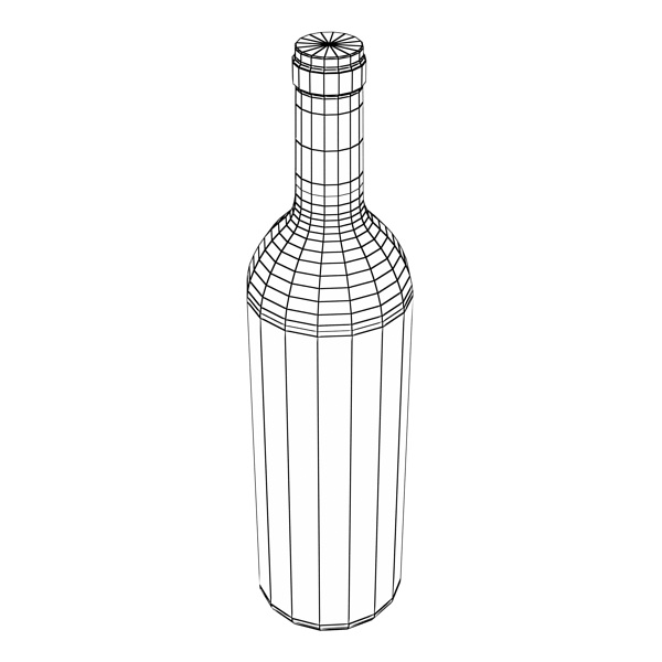 6 Wine Bottles Collection 3D model_76