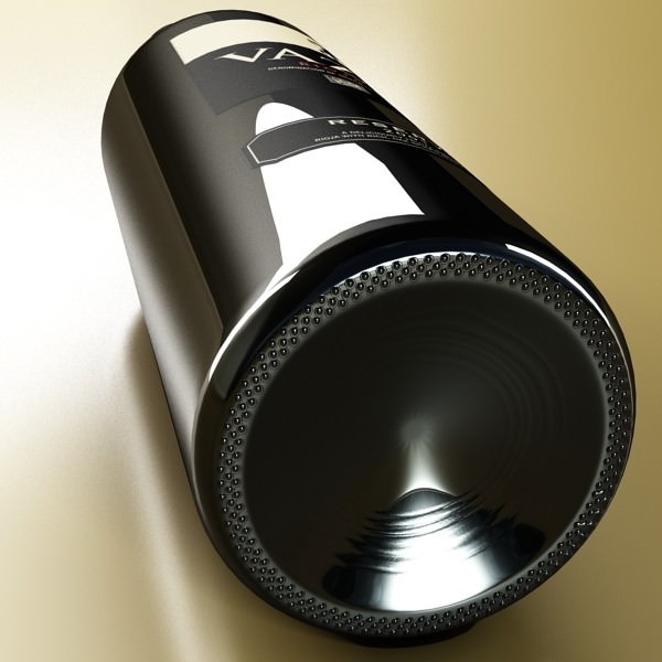 6 Wine Bottles Collection 3D model_72