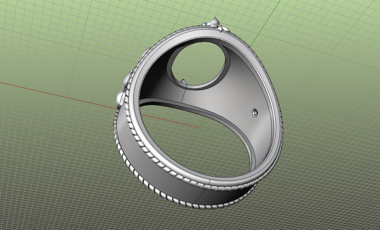 Fler de lis ring - 2 sizes same price 3D print model_5