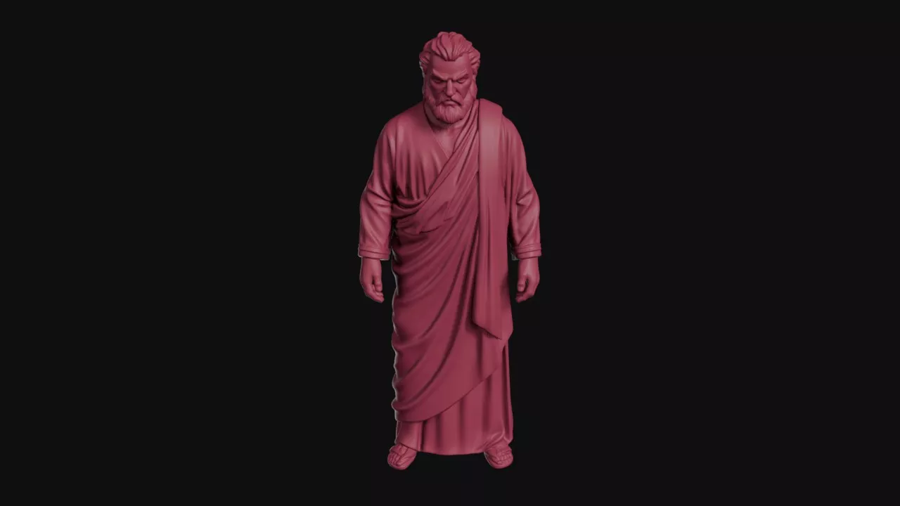 Angry Man Statue 3D print model