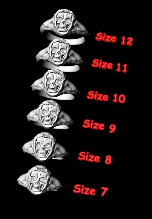 Ring for skull for bikers 63 3D print model_16