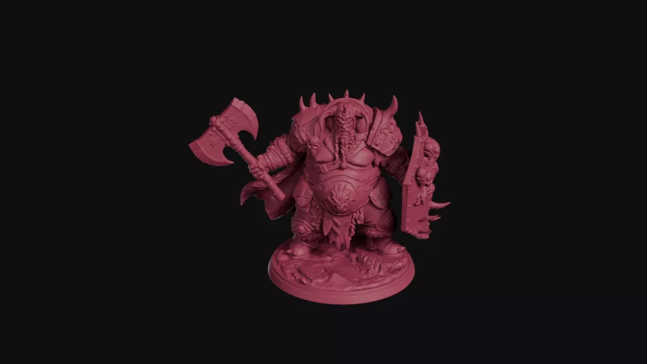 Fat Warlord Miniature 3D print model