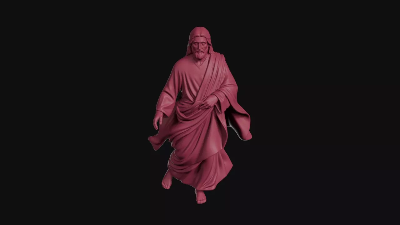 Dancing Jesus Christ Statue 3D print model