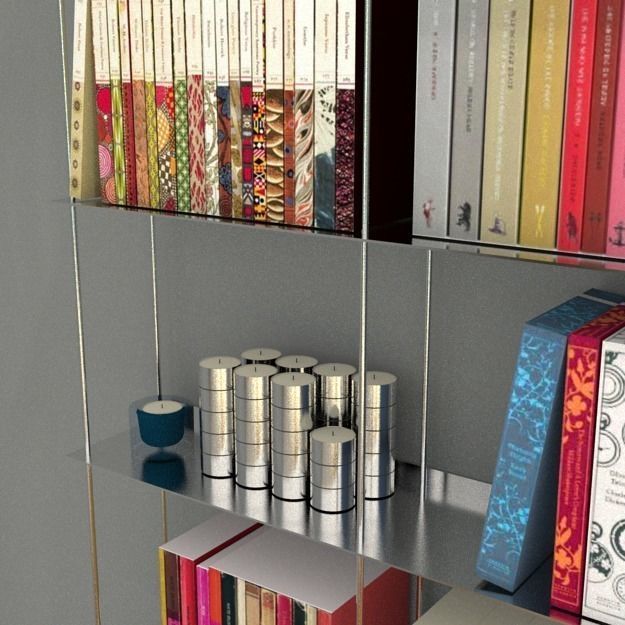 tealights and tealight holder Low-poly 3D model_2