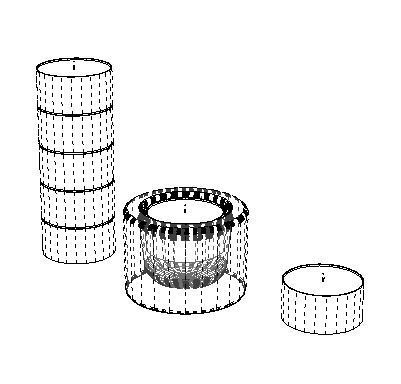 tealights and tealight holder Low-poly 3D model_5