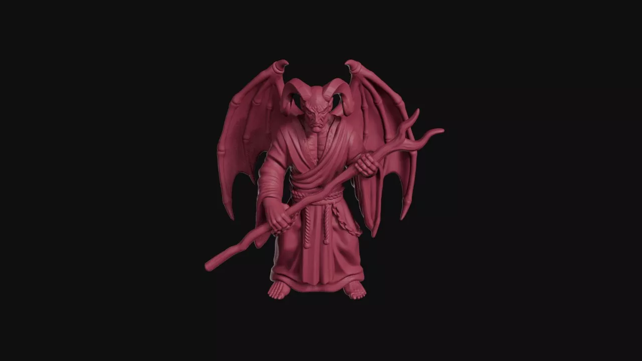 Angry Devil Demon Miniature 3D print model