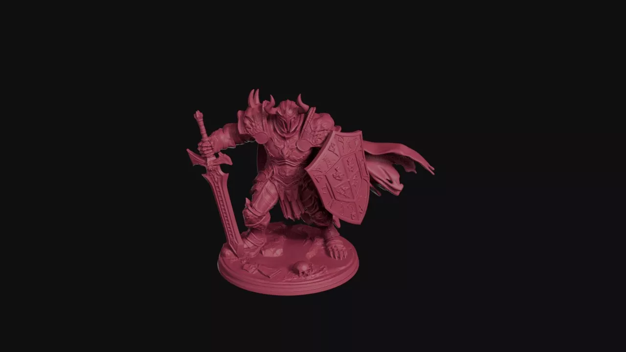 Ancient Paladin Knight Miniature 3D print model