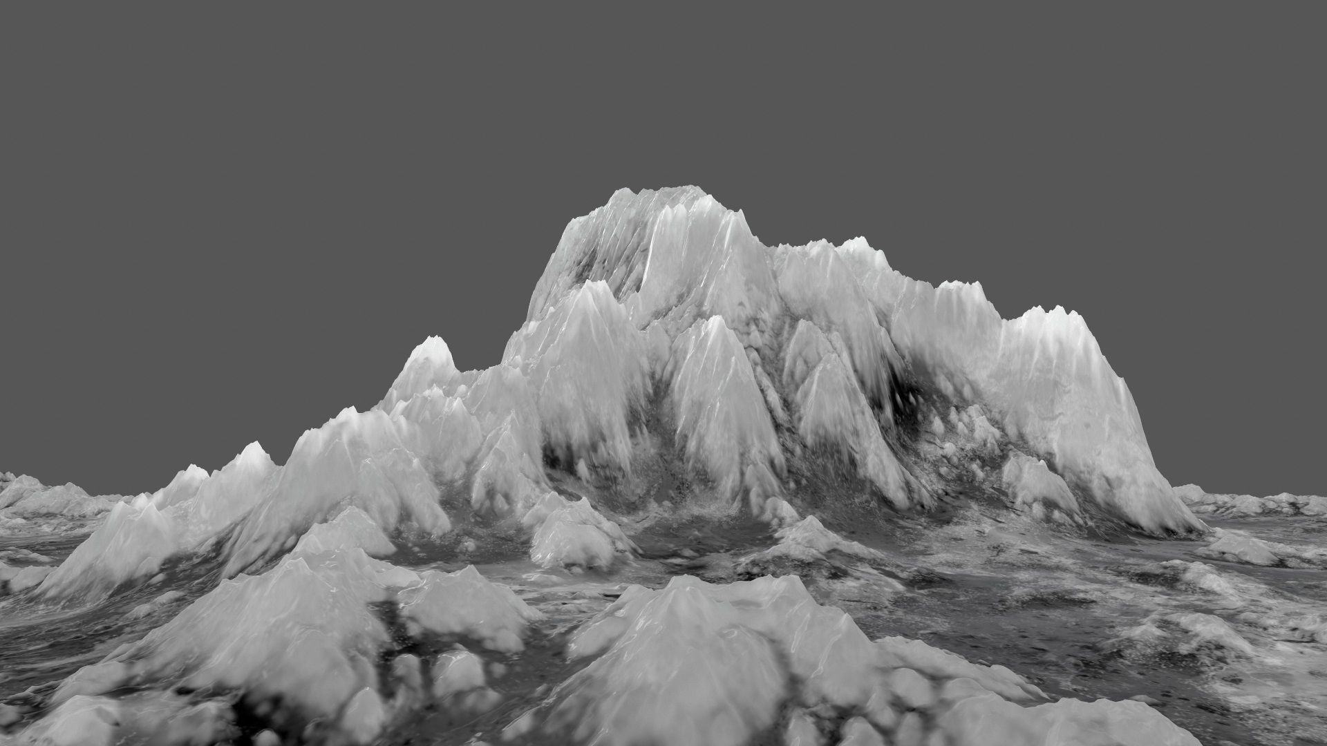 ice mountain Low-poly 3D model_6