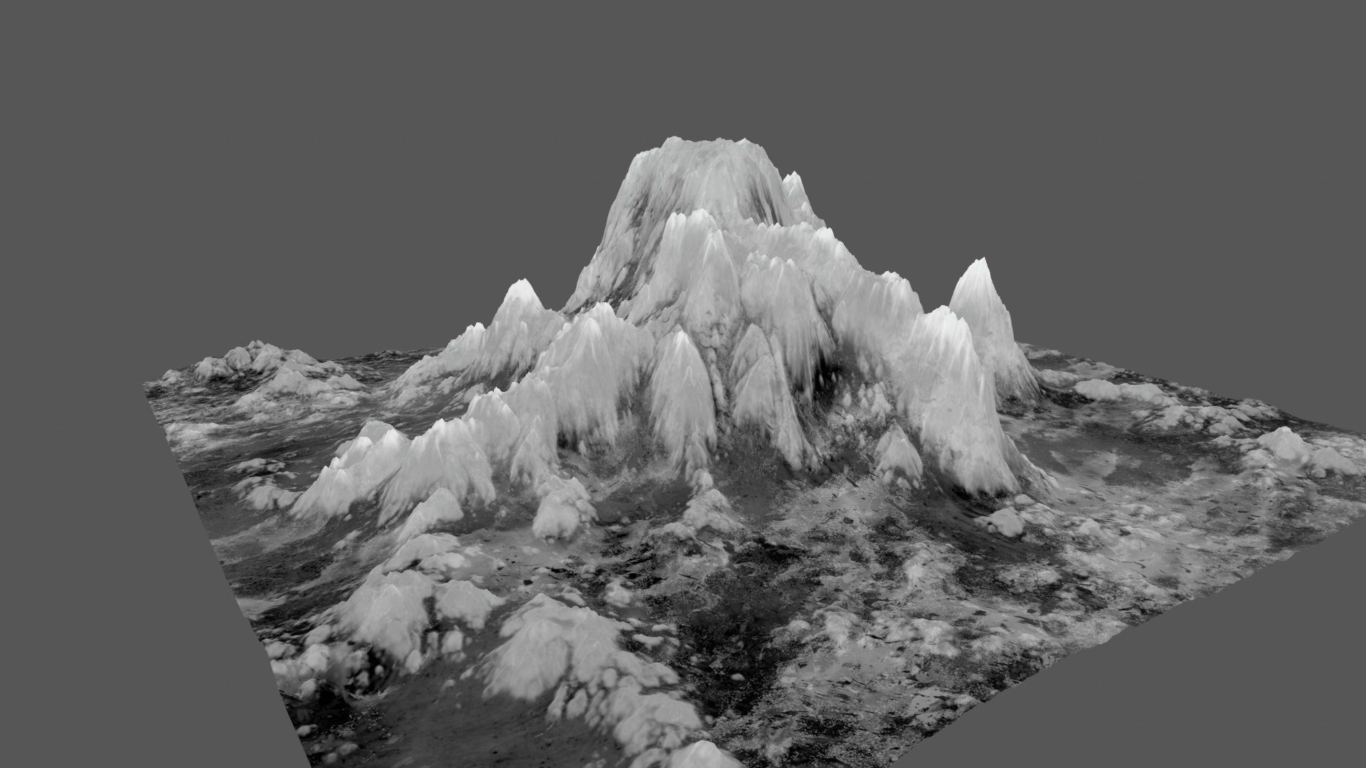 ice mountain Low-poly 3D model_14