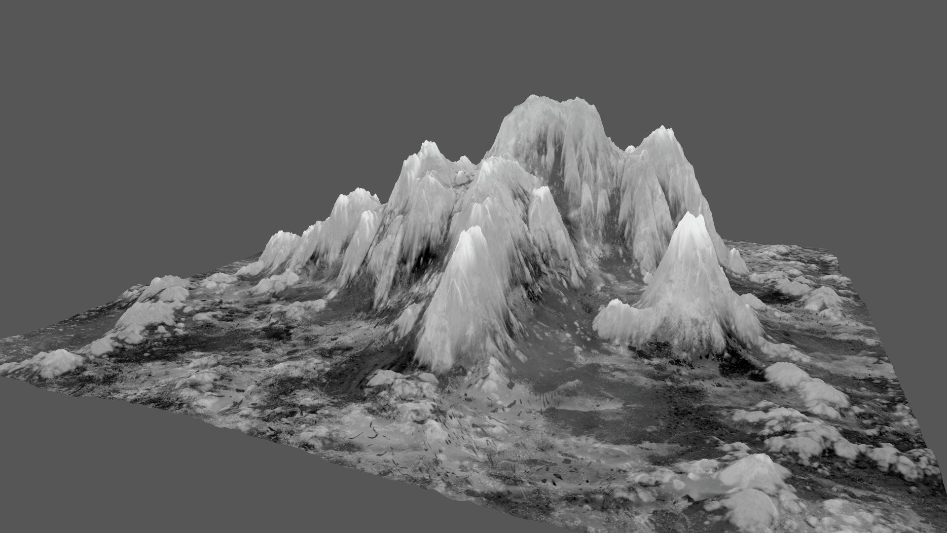 ice mountain Low-poly 3D model_13