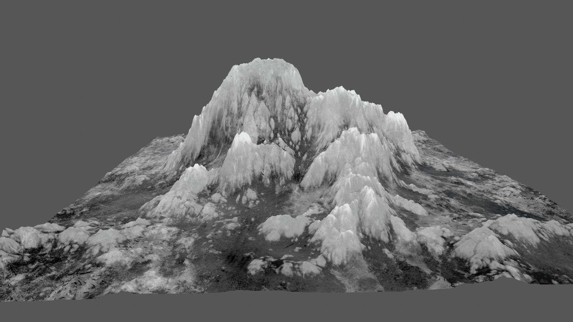 ice mountain Low-poly 3D model_9