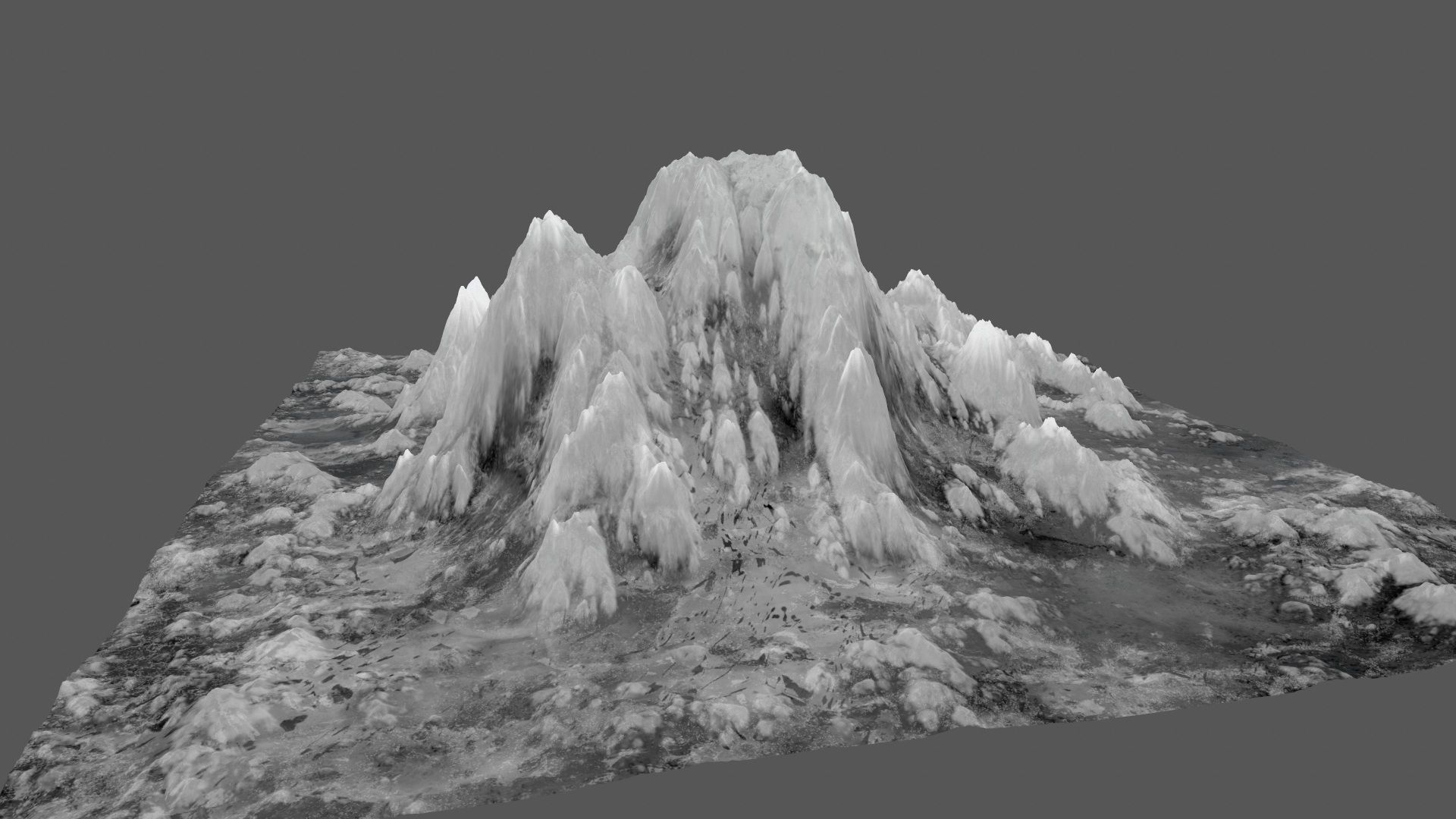 ice mountain Low-poly 3D model_10