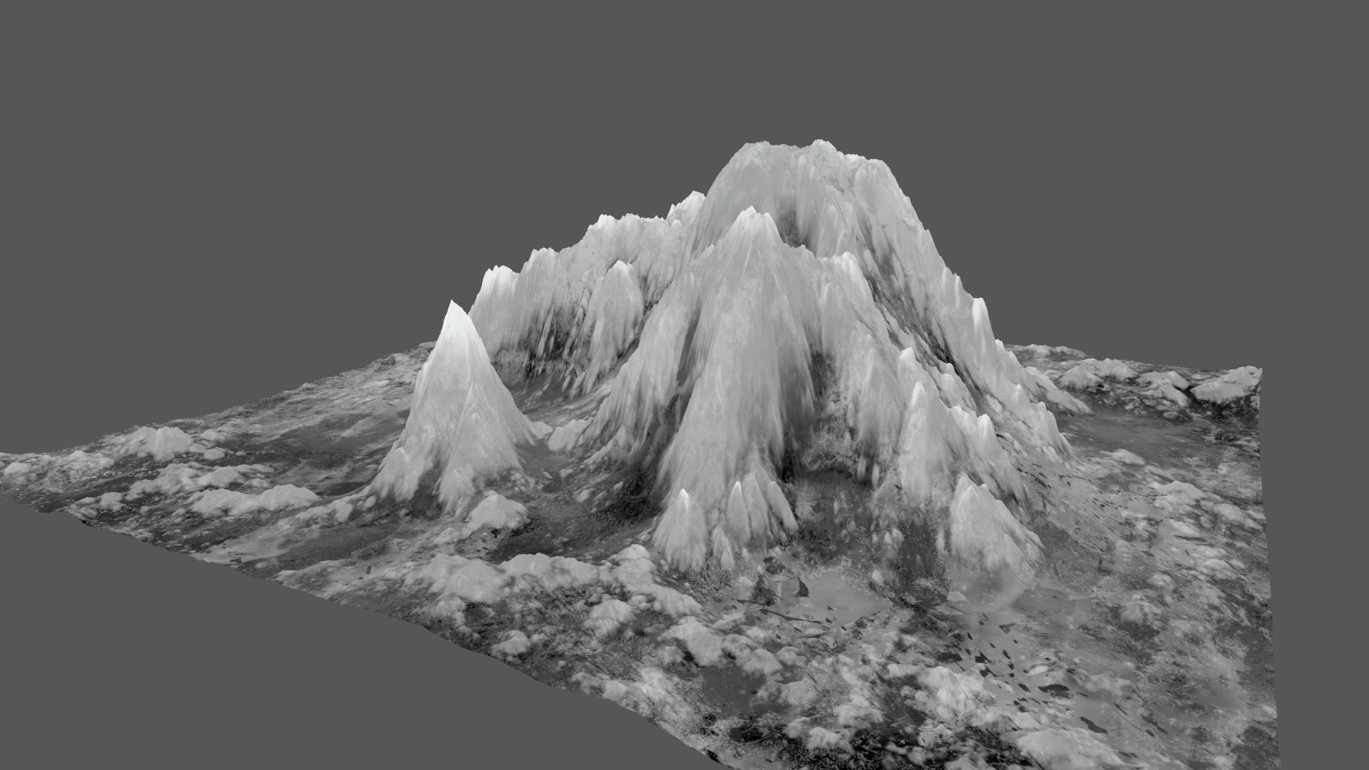ice mountain Low-poly 3D model_12
