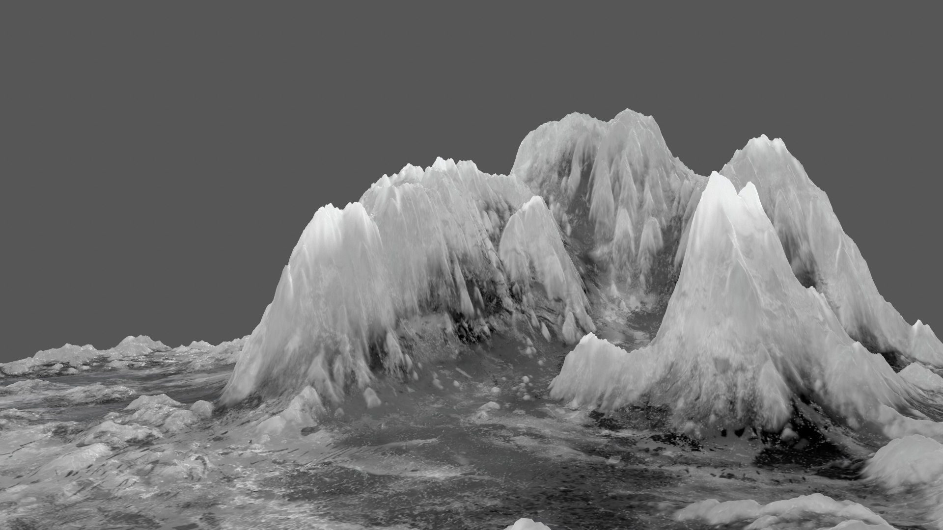 ice mountain Low-poly 3D model_5