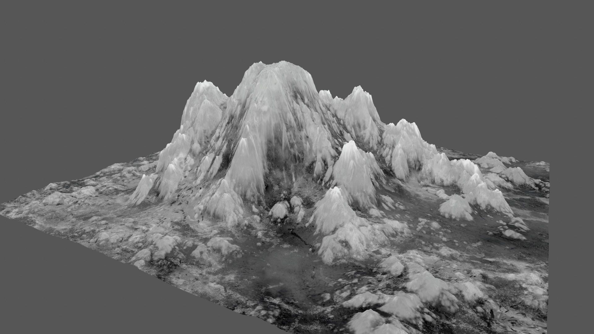 ice mountain Low-poly 3D model_8
