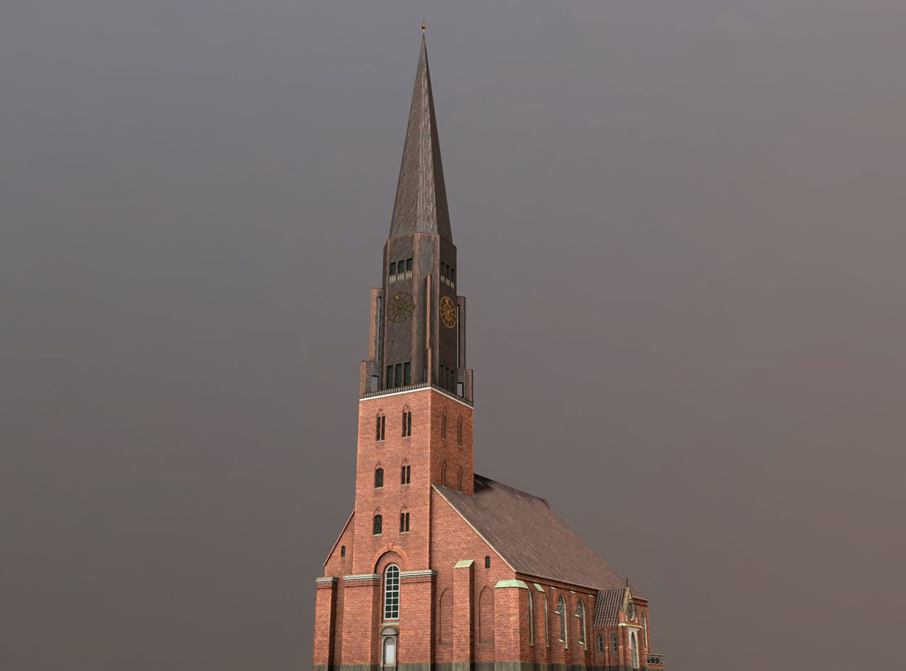 Hamburg StJacobi Kirche Low-poly 3D model_15
