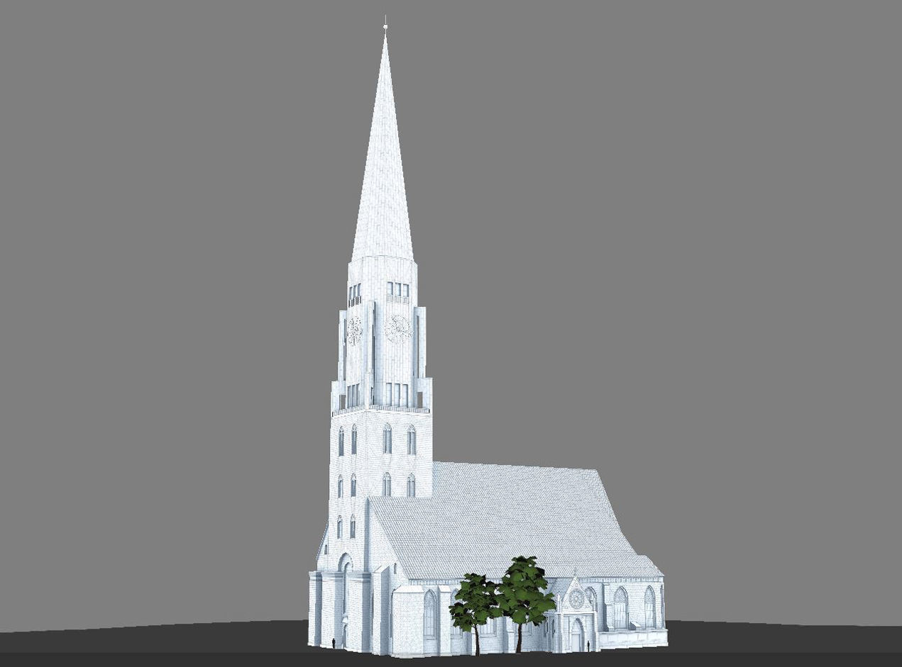 Hamburg StJacobi Kirche Low-poly 3D model_14