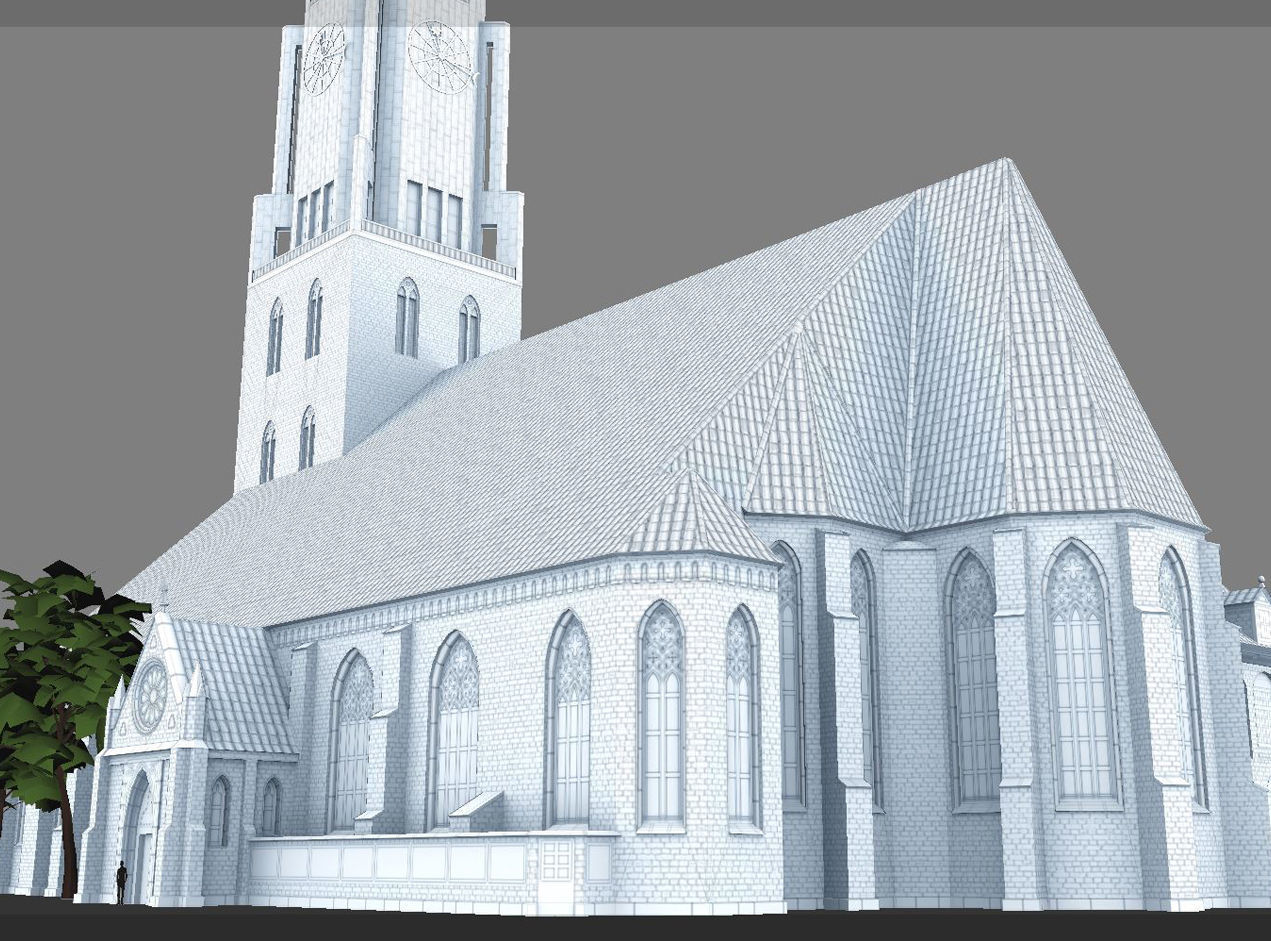 Hamburg StJacobi Kirche Low-poly 3D model_16