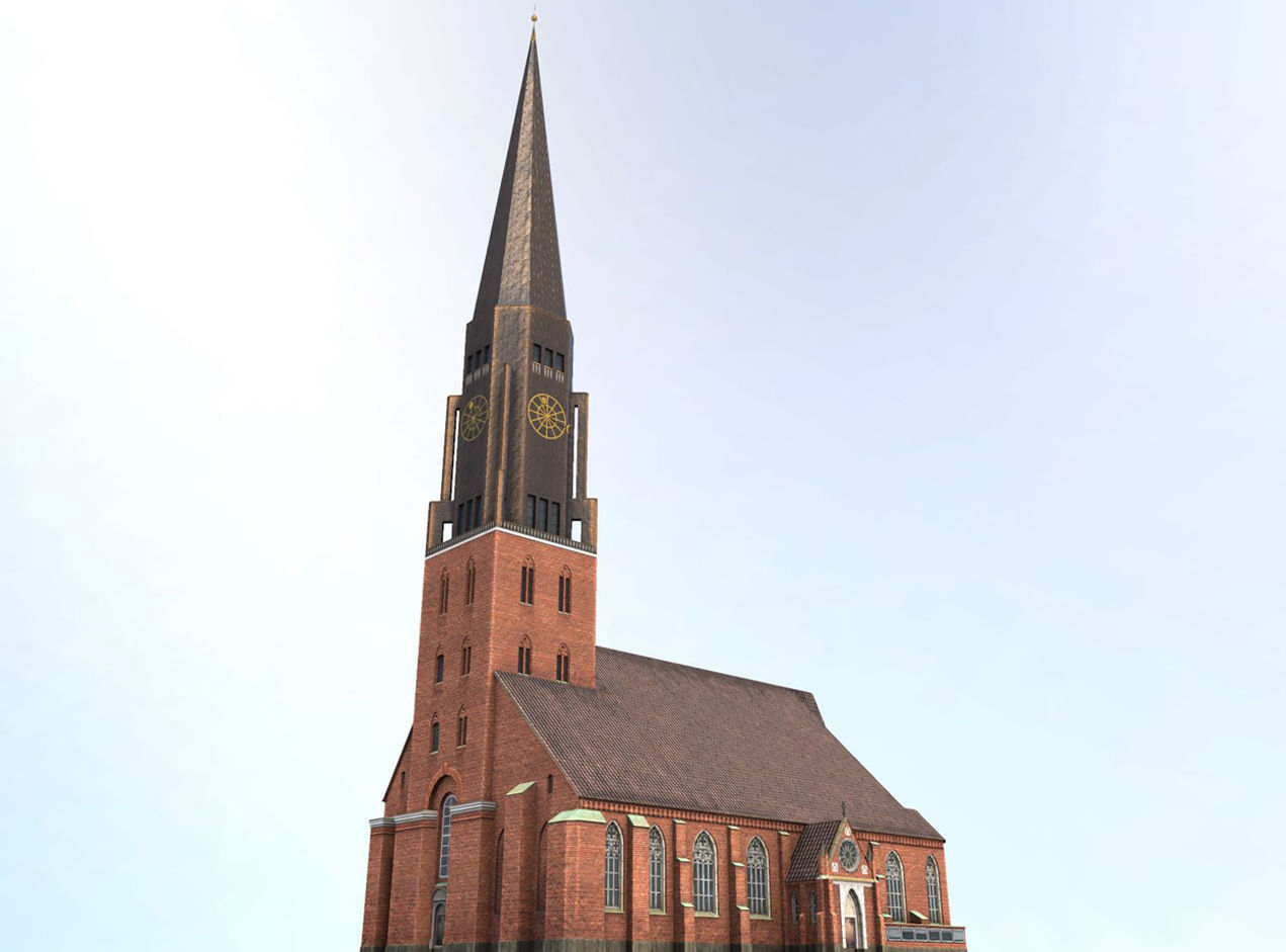 Hamburg StJacobi Kirche Low-poly 3D model_19