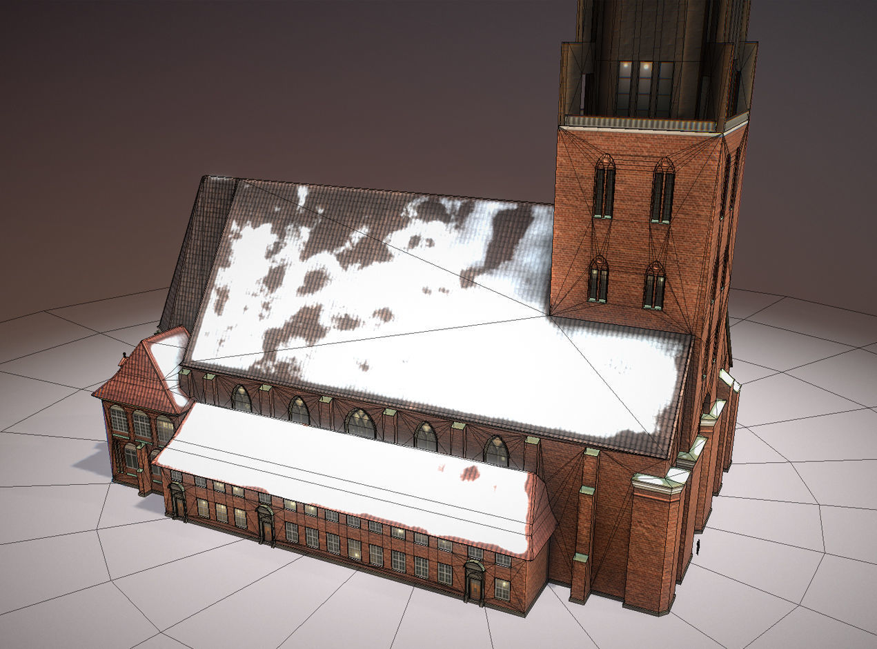 Hamburg StJacobi Kirche Low-poly 3D model_13