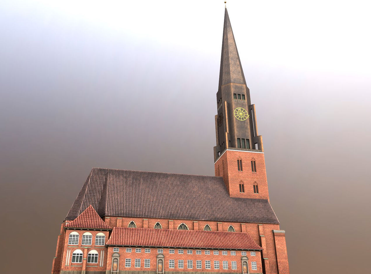 Hamburg StJacobi Kirche Low-poly 3D model_22