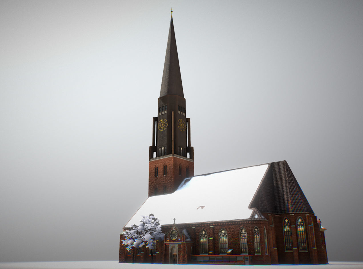 Hamburg StJacobi Kirche Low-poly 3D model_21