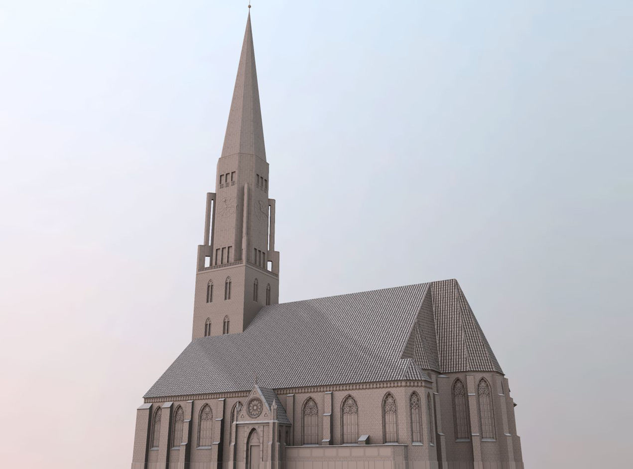 Hamburg StJacobi Kirche Low-poly 3D model_17