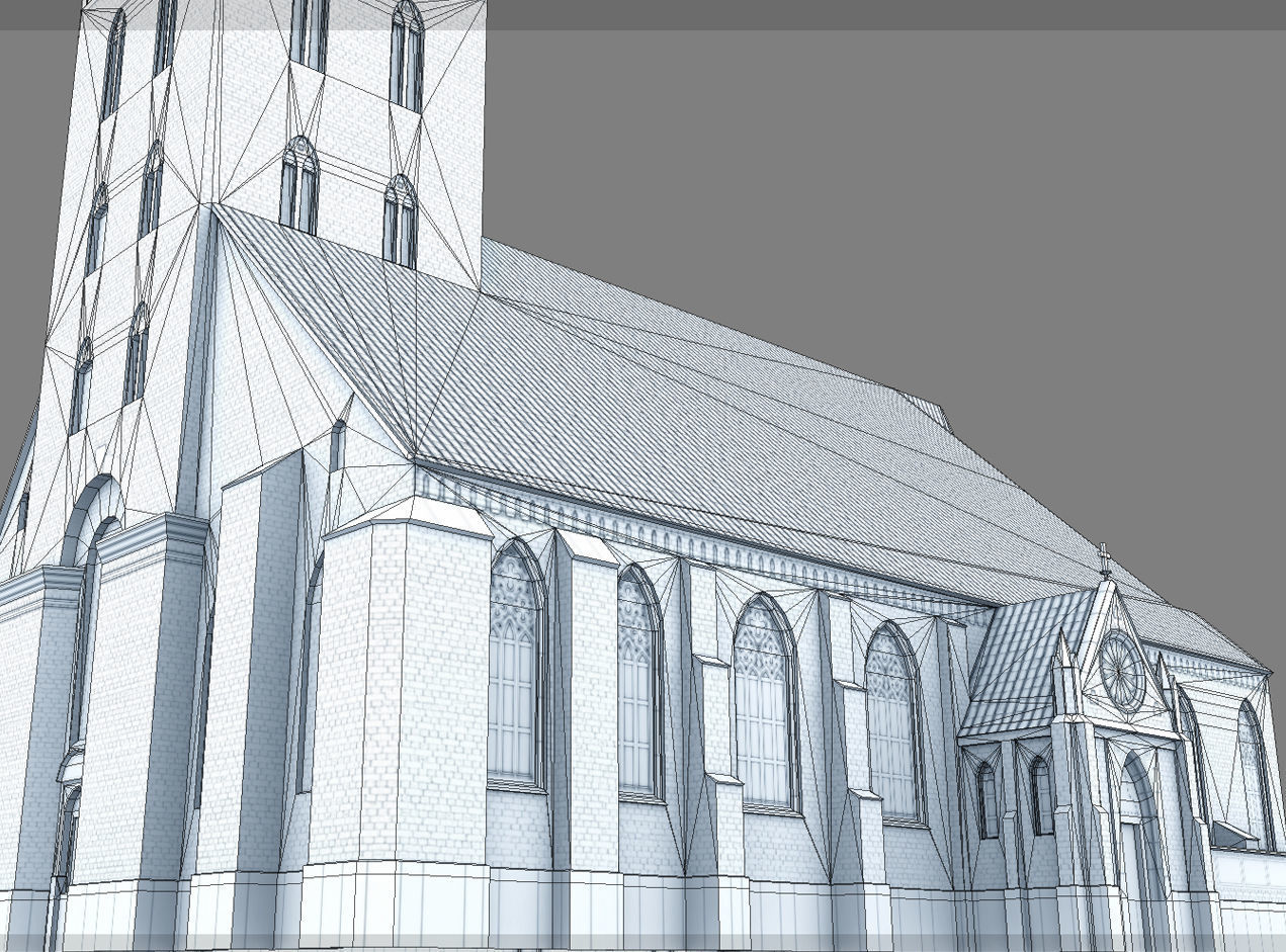 Hamburg StJacobi Kirche Low-poly 3D model_8