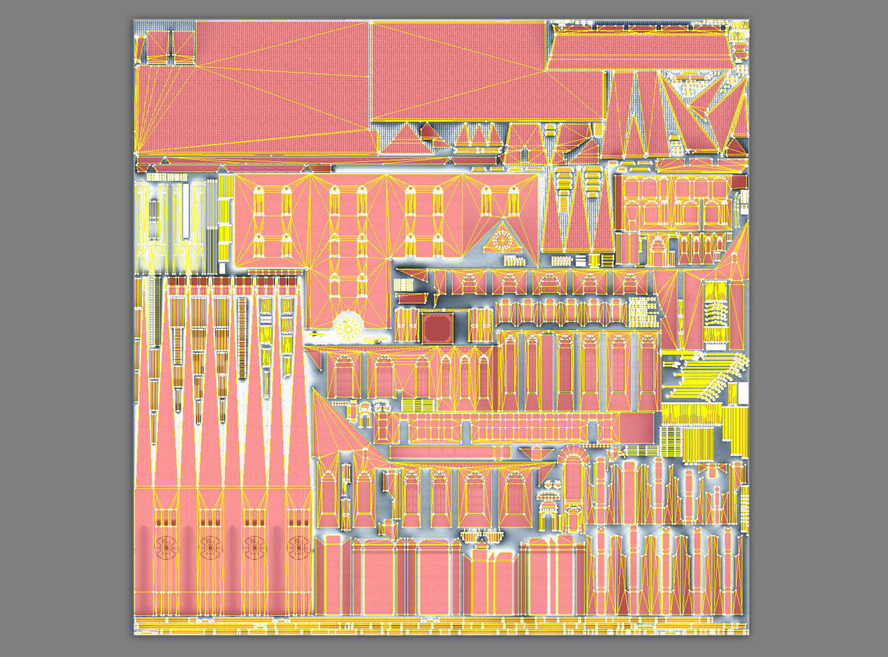 Hamburg StJacobi Kirche Low-poly 3D model_25