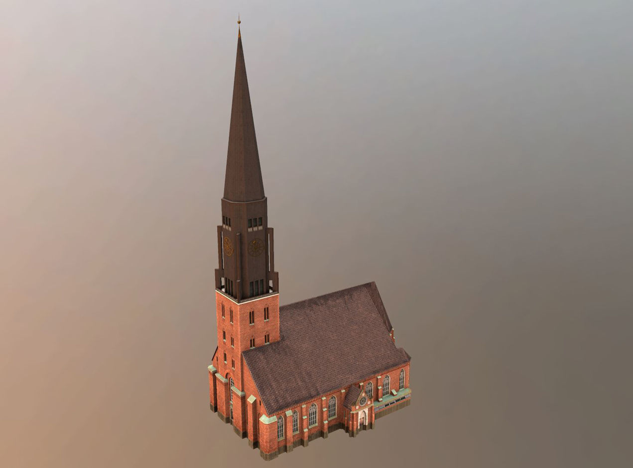 Hamburg StJacobi Kirche Low-poly 3D model_20