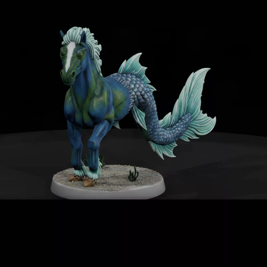 Stylized Fantasy Hippocampus 3D print model