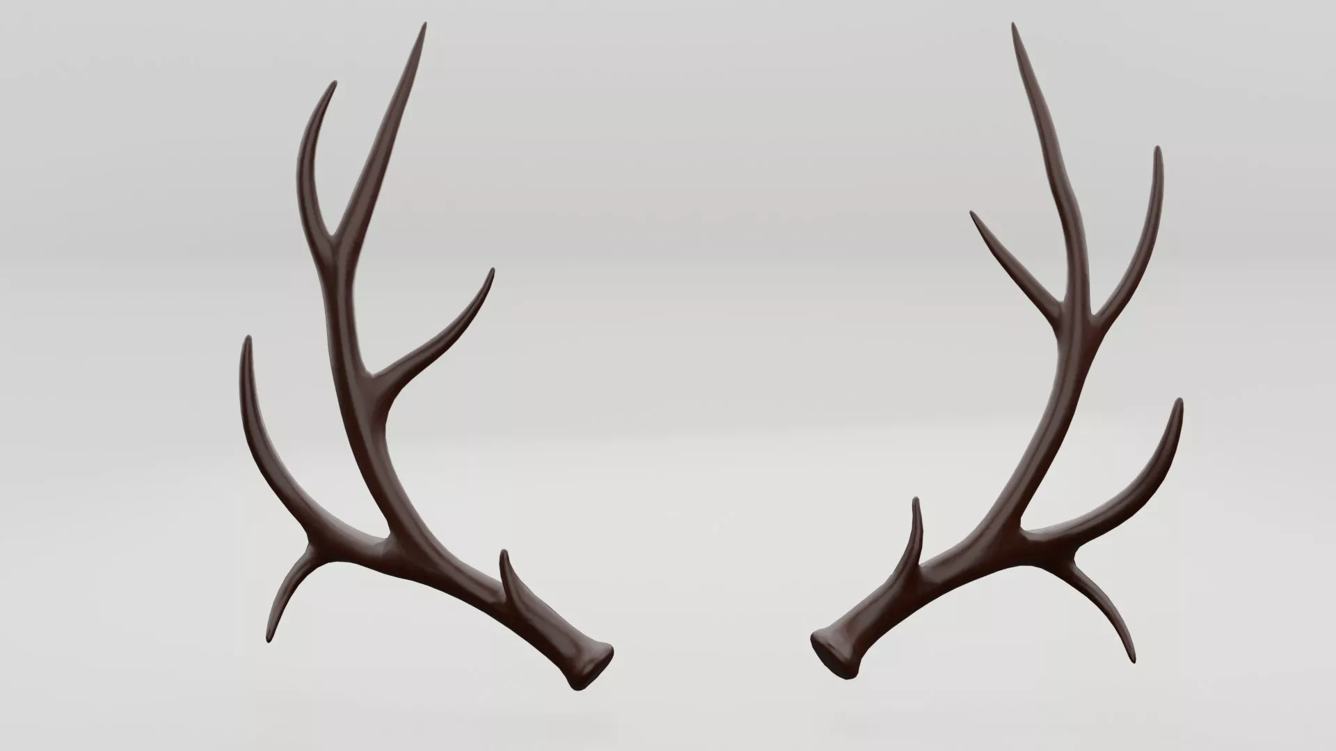 Antlers deer Low-poly 3D model