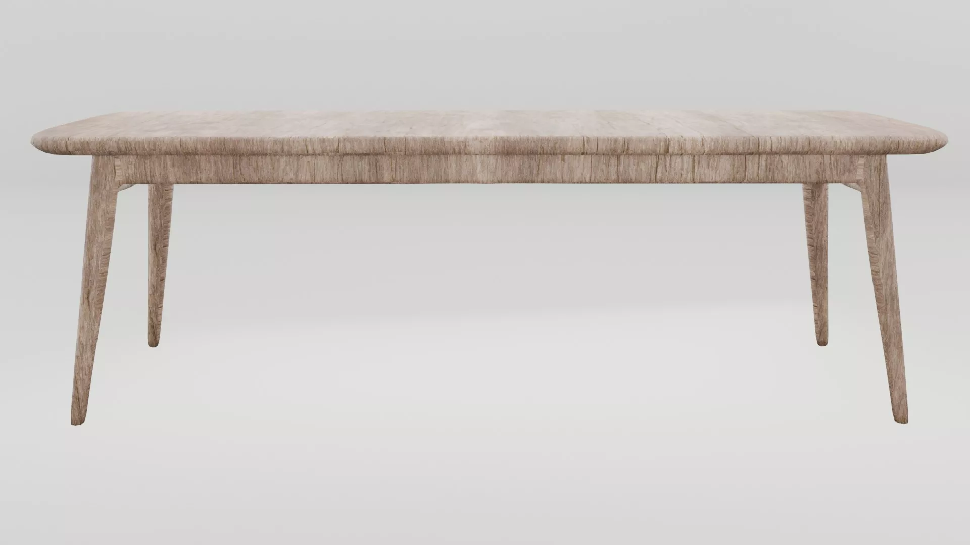 Wooden Bench Low-poly 3D model