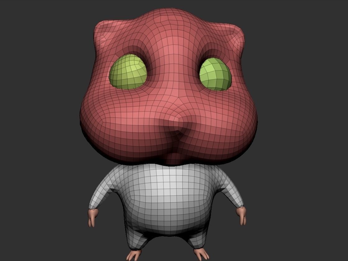 Hamster Toon Low-poly 3D model_5