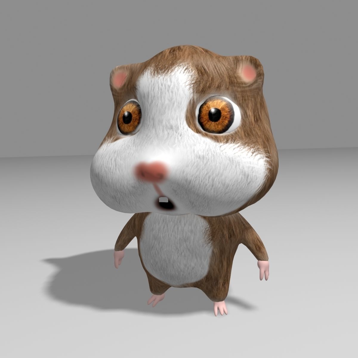 Hamster Toon Low-poly 3D model_1